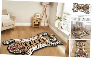 5x3ft Tibetan Tiger Tufted Rug for Living Room, Soft Fun Rugs for Yellow - Picture 1 of 7