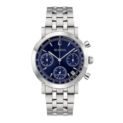 Orologio Bulova Chrono Alta Precisione 262Khz Quadrante Nero 98B458 - Immagine 1 di 3