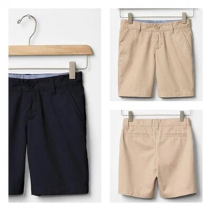 Gap Kids Girls Navy / Khaki Flat Front School Uniform Shorts $25 NWT - Picture 1 of 4