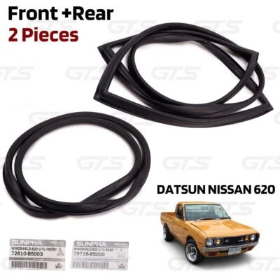 Set Front Rear Windshield Weatherstrip Rubber Seal For Datsun 620 Pickup 1976 -  - Image 1 of 4