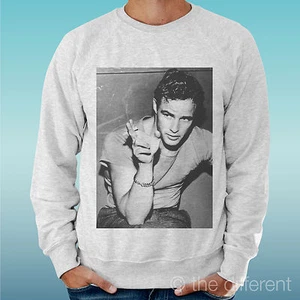 Light Men's Sweater Grey Marlon Brando Road To Happiness - Picture 1 of 1