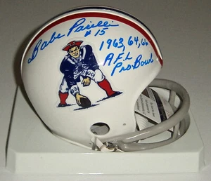 PATRIOTS Babe Parilli signed mini helmet w/ 3X AFL Pro Bowl JSA COA AUTO - Picture 1 of 3