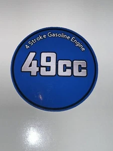 49cc 4 Stroke Motorized Engine Decal Blue - Picture 1 of 1