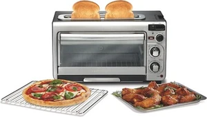 Hamilton Beach 2-in-1 Countertop Toaster Oven and Long Slot 2 Slice Toaster, ... - Picture 1 of 7