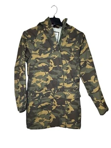 Abercrombie & Fitch Women's Jacket Sherpa Hooded Water Repellent Camo Small NWOT - Picture 1 of 12