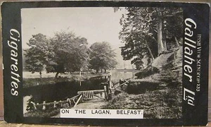 Tarjeta de cigarrillo ON THE R LAGAN BELFAST GALLAHER VISTAS IRLANDESAS 233 Irlanda del Norte - Imagen 1 de 2