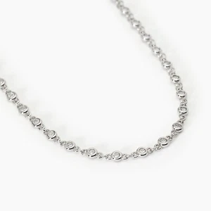 Collana Tennis In argento 925 Mabina Rodiato In Oro Bianco 18 Kt Tennis Mabina - Imagen 1 de 4