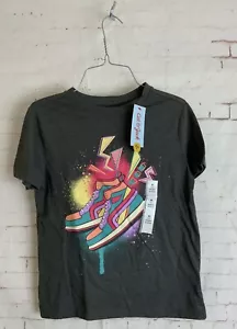 Cat & Jack Scarpe da Tennis Grigio Ragazzo Sneaker Manica Corta T-shirt Taglia 8 (M) - Foto 1 di 2