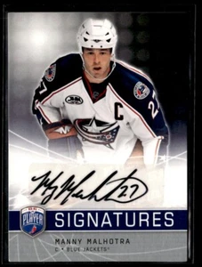 2008-09 Upper Deck Be a Player Signatures Manny Malhotra Auto Columbus Blue - Picture 1 of 2