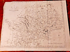 Original 1798 Map Hartfordshire Antique Large County Map J. Stockdale Barnet
