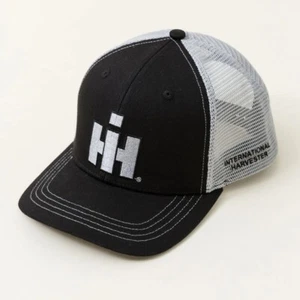 IH International Harvester *BLACK & SILVER MESH BACK* CAP HAT *NEW w/TAG* - Picture 1 of 2