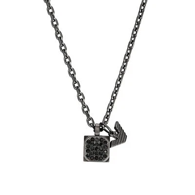 Men's EMPORIO ARMANI EGS3083060 Black Stainless Steel Necklace - Image 1 of 2