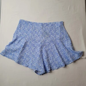 Forever 21 Floral Skort Mini Skirt Shorts Blue White Flowy XL Romantic Festival - Picture 1 of 6
