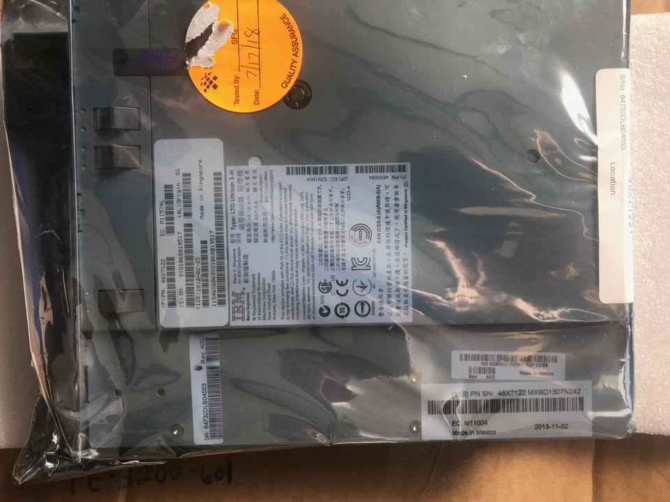 IBM 46x7122 400/800GB Ultrium LTO3 SAS Half Height Tape Drive in sled LTO-3 - Image 1 of 1