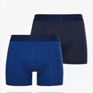 Superdry Men's Boxer Brief Hipster 2 In a Pack Blue Navy S XL - Picture 1 of 9