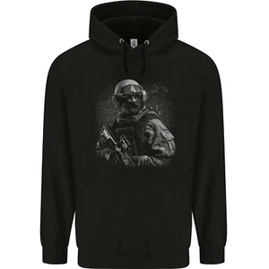 Soldier Special Forces Army Paras Marines Combat Childrens Kids Hoodie - Picture 1 of 3