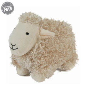 MAD ABOUT PETS CURLY PET SHEEP SQUEAKY PLUSH DOGGY PUPPY TOY FLUFFY 20 CM - Picture 1 of 7