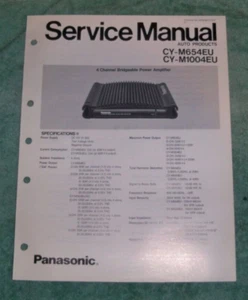Panasonic Auto Products Service Manual CY-M654EU CY-M1004EU - 4 Channel BPA - Picture 1 of 1