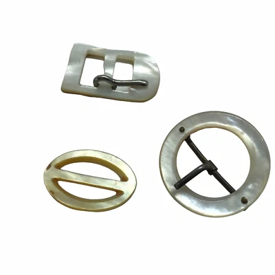 Lote De Hebillas De Cinturón De Colección Concha Madreperla Pequeña Playa Boho Foto 1 de 4