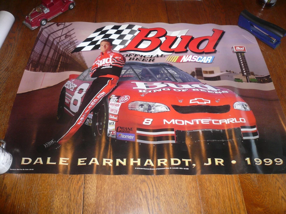 1999 Dale Earnhardt Monte Carlo Nascar Bud Poster - Vintage - Image 1 of 1