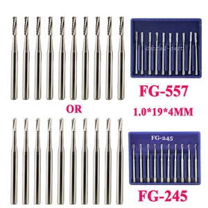 Dental Tungsten Carbide Burs FG-245/557 Friction Grip High speed Drills - Picture 1 of 6