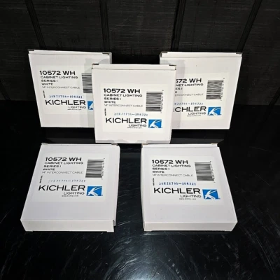 (5) Cables de Iluminación de Gabinete Kichler 14 pulgadas Lote 10572 Blanco Interconexión Cocina Foto 1 de 4