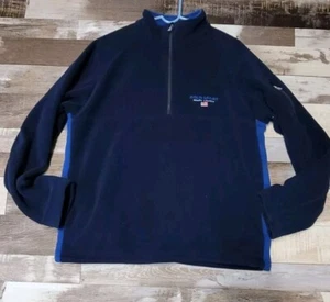 Ralph Lauren Polo Sport Sweater Mens Blue Large 1/4 Zip Fleece Pullover Outdoor - Picture 1 of 9