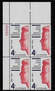 US Scott #1163, Plate Block #26662 1960 Boys' Clubs 4c FVF MNH Upper Left - Picture 1 of 1