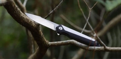 ROXON K3 Linerlock Folding Knife 3.5" D2 Tool Steel Blade G10/Leather Handle - Image 1 of 2