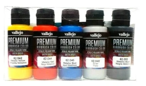 AV Vallejo Premium Airbrush Metallic Colours Acrylic Paint Set For Models & RC - Picture 1 of 2