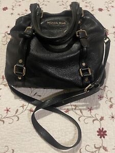 Michael Kors Bedford Legacy Black Leather Satchel Bag