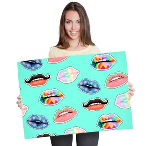 A1 - Funky Lips Lipstick Girls Poster 60X90cm180gsm Print #3944 - Picture 1 of 4