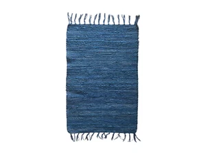 100% Recycled Cotton Chindi HANDWOVEN Rag Rug DOORMAT INDIA Home Decor 1.5x2 FT - Picture 1 of 6