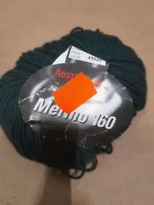 Austermann Merino 160 Fb. 221 -Dark Green- Wool Yarn - Picture 1 of 2