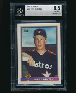 1991 Bowman rookie #183 Jeff Bagwell rc BGS 8.5 - Picture 1 of 2