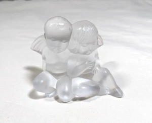 Cristal Lalique TWO ANGELS  - Picture 1 of 4