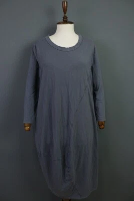 OSKA Blue A-Line Long Sleeve Maxi Blouse Stretch Dress Size 2 - Image 1 of 4