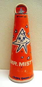 Contenedor y tapa de cera Dairy Queen Mr Misty para llevar Sealright Kone stock antiguo - Imagen 1 de 5
