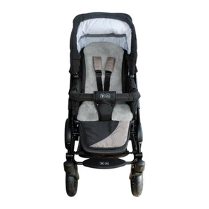 Heitmann Lammfell - Auflage für Kinderwagen Babywanne ca. 77x35 cm grau TOP - Photo 1/3