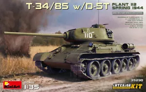 MiniArt 35290 1/35 T-34/85 con D-5T. PIANTA 112. PRIMAVERA 1944. KIT INTERNI - Foto 1 di 12