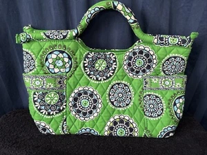 Vera Bradley Handbag Satchel Cupcakes Green Retired Gabby Purse    P1 - Picture 1 of 11