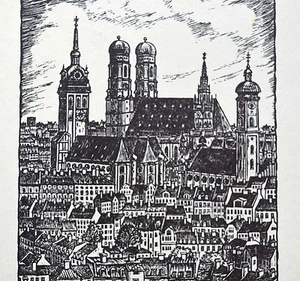 Willi Dolher 1905 1973 Lot de 4 Gravures sur Bois Allemagne - Imagen 1 de 7