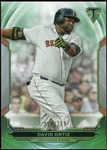 2019 Topps Triple Threads DAVID ORTIZ #97 Red Sox 19 EMERALD Green 254/259 HOF - Picture 1 of 2