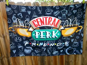 FRIEND COFFEE SHOP WALL TAPESTRY Fabric BACKDROP ~ 60 X 40 ~#Z56 - Picture 1 of 3