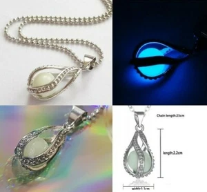 The Little Mermaid's Teardrop Glow in the Dark Necklace - Christmas Gift New - Picture 1 of 4