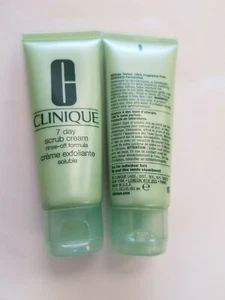 Lot of 2*2.5 oz/75 ml Clinique 7 Day Scrub Cream Rinse-Off Formula Deluxe Size - Picture 1 of 2