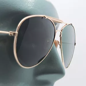 Gafas de sol True Glass clásicas aviador sombrillas marco dorado grande - Imagen 1 de 3