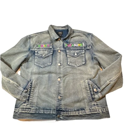 WESC denim jacket UNISEX Men: M Women: L  GUILTY PLEASURES THRILLS Supreme NWOT - Image 1 of 4