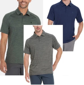 Polo de rendimiento Hurley para hombre tela elástica que absorbe la humedad cuello sin etiquetas - Imagen 1 de 17