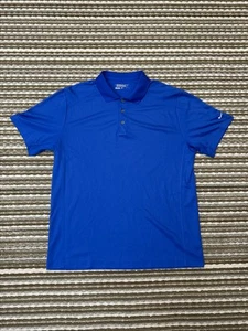 Nike Golf Tour Performance Dri Fit Polo Men's XL Blue Short Sleeve Shirt Stretch - Picture 1 of 15